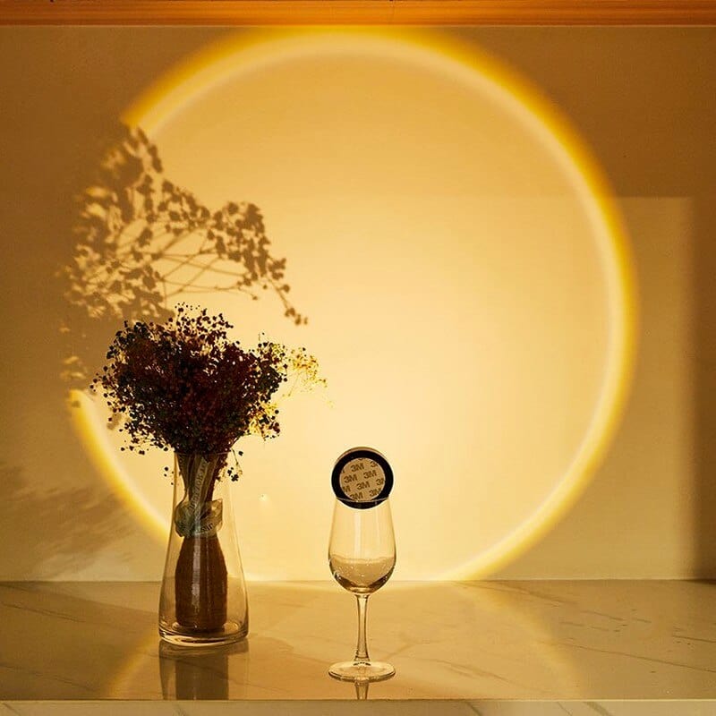 2pcs Cabinet Lights Battery Powered LED Touch Sunset Lamp Self Adhesive Stick on Wall Cupboard Closet Bedroom Night Light Decors Kristalmoon