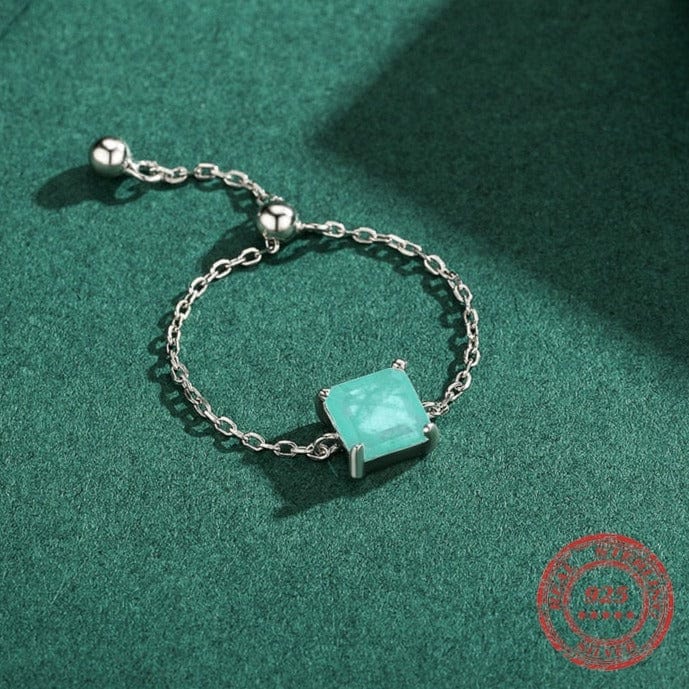 Crystal Tourmaline Ring 925 Sterling Silver Kristalmoon