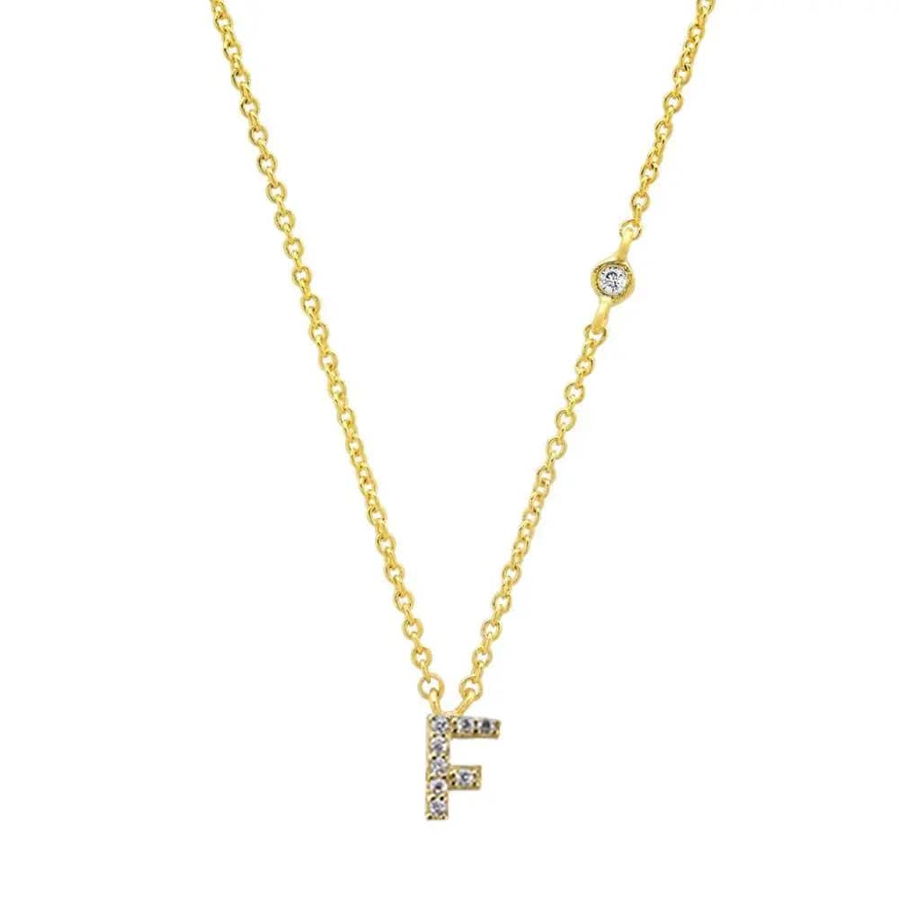 ANDYWEN 925 Sterling Silver Gold Small 26 Letters A- Z Zircon CZ Pendant Monogram Necklace Me 2020 Initial Alphabet M A Jewelry Gold F Kristalmoon