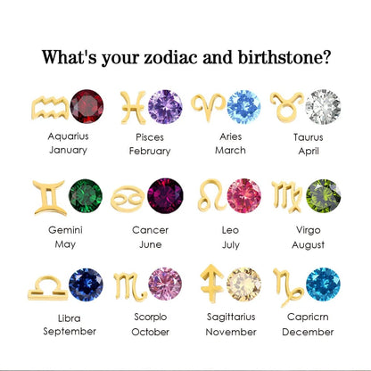 Lumen Zodiac Birthstone Necklace Kristalmoon