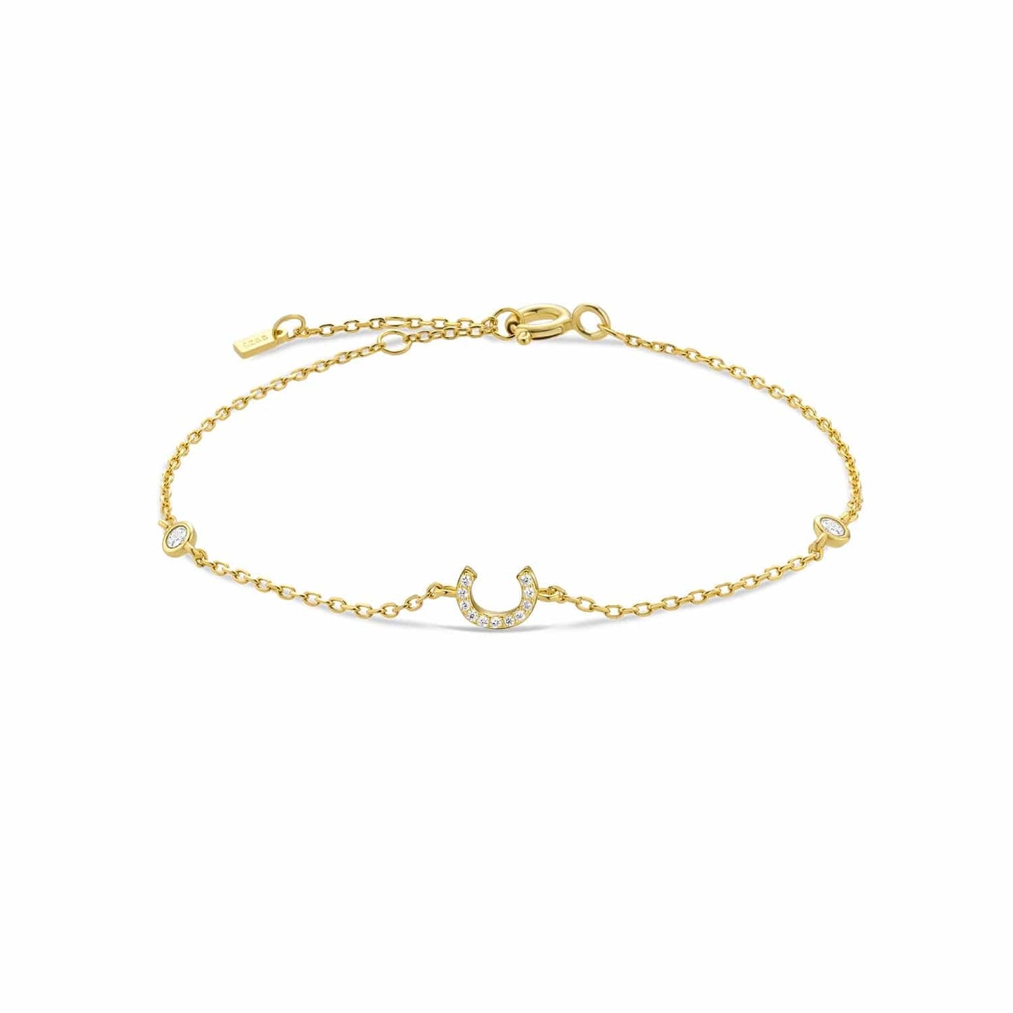 Serena ICY Initial Bracelet C   Gold Kristalmoon