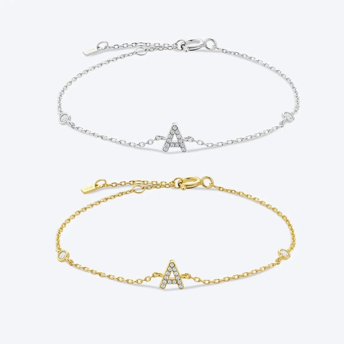 Serena ICY Initial Bracelet Kristalmoon