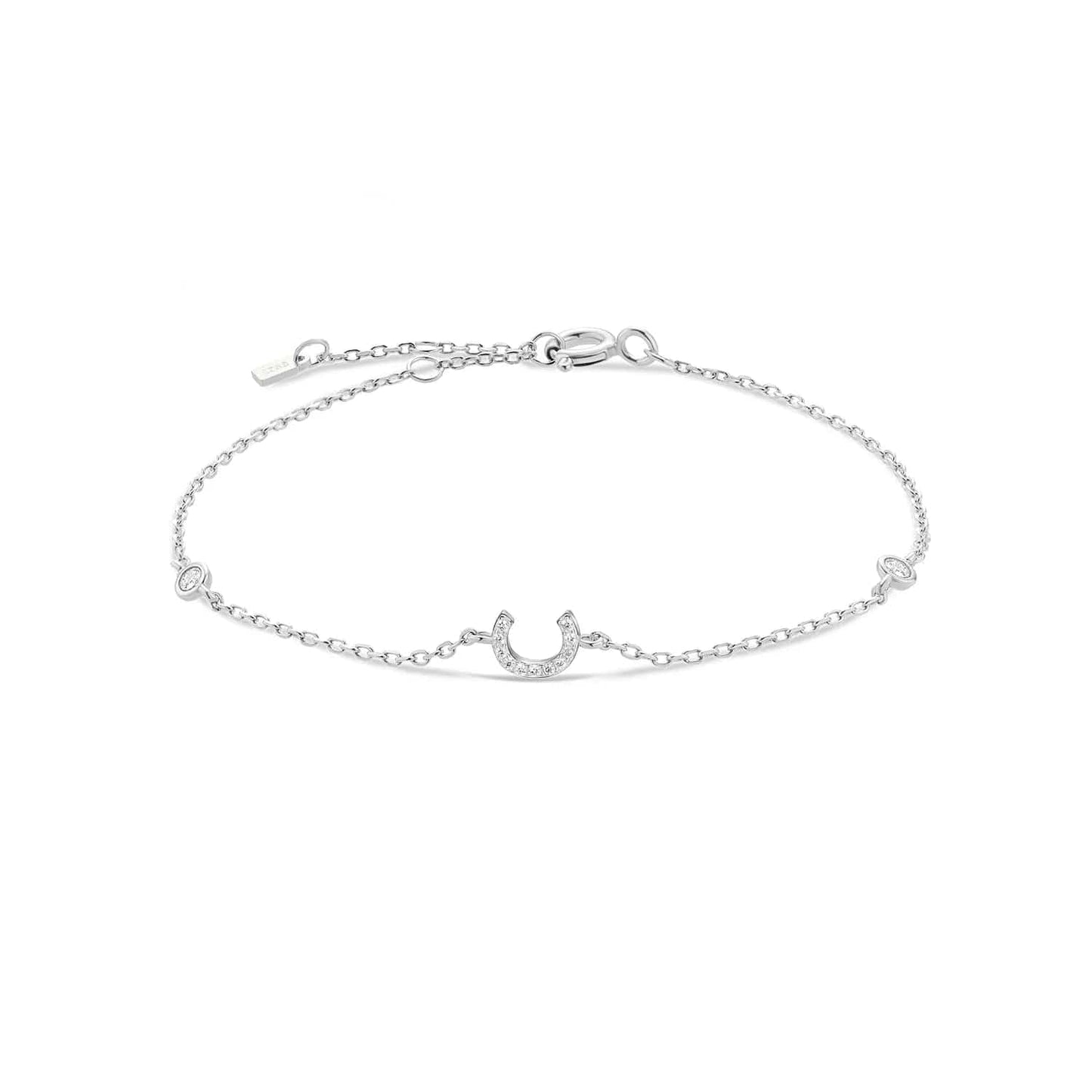 Serena ICY Initial Bracelet Silver C Kristalmoon