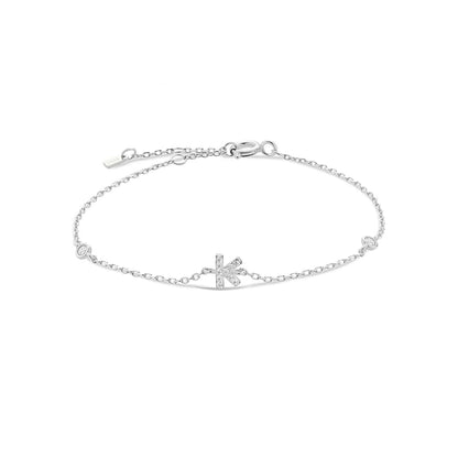 Serena ICY Initial Bracelet Silver K Kristalmoon