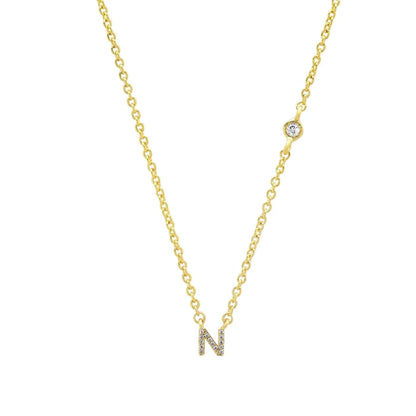 Serena ICY initial necklace Gold N Kristalmoon