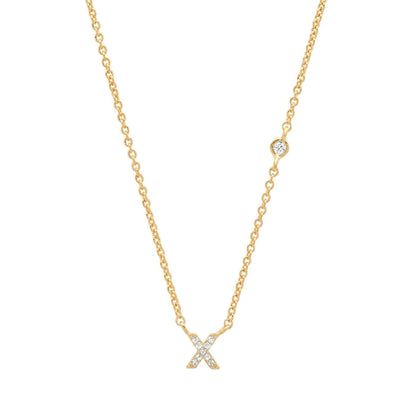 Serena ICY initial necklace Gold X Kristalmoon