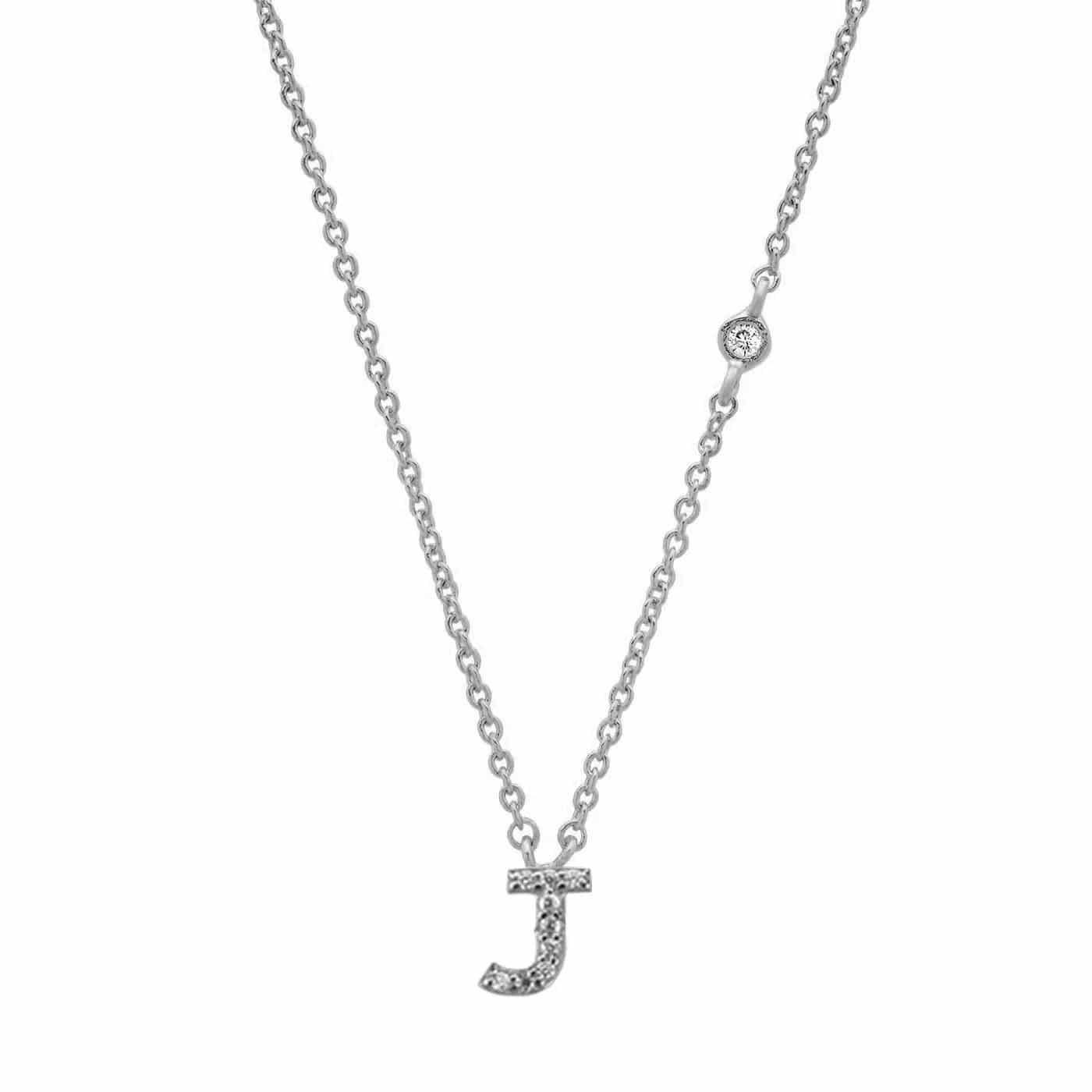 Serena ICY initial necklace Silver J Kristalmoon