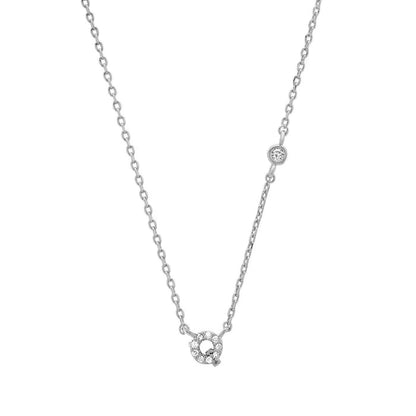 Serena ICY initial necklace Silver Q Kristalmoon