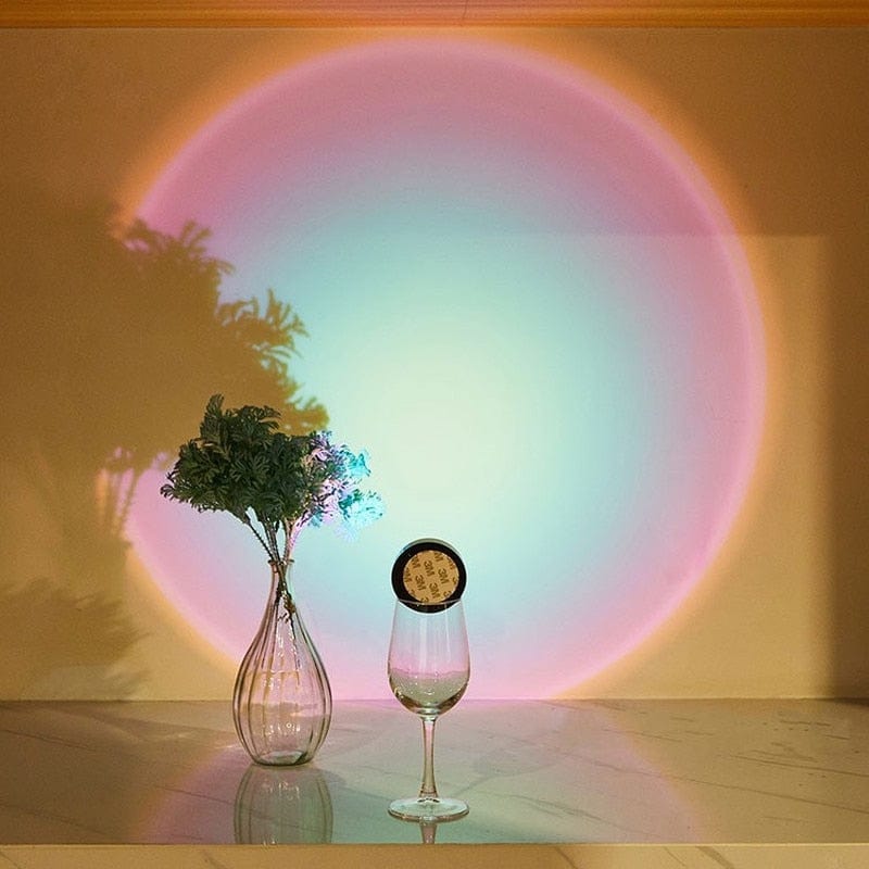 2pcs Cabinet Lights Battery Powered LED Touch Sunset Lamp Self Adhesive Stick on Wall Cupboard Closet Bedroom Night Light Decors Kristalmoon