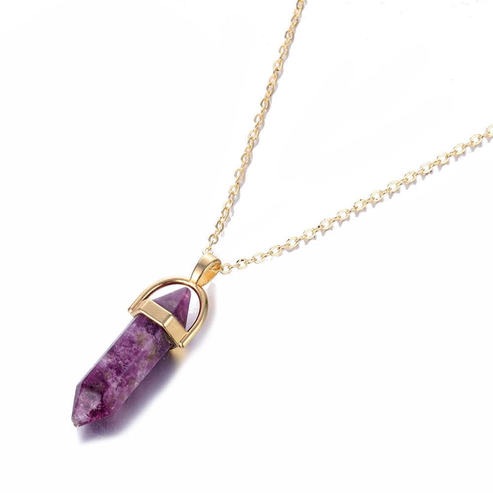 Amethyst Manifestation Crystal Necklace Amethyst Kristalmoon