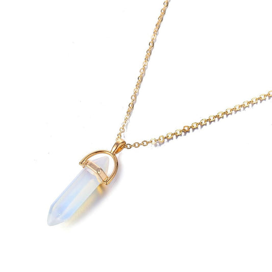 Opal Crystal Intention Necklace Gold Kristalmoon