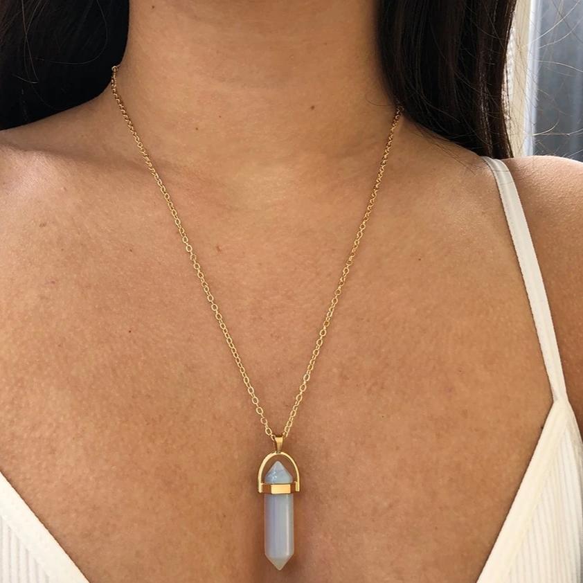 Opal Crystal Intention Necklace Kristalmoon