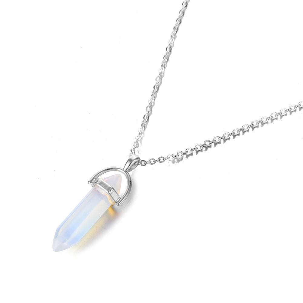 Opal Crystal Intention Necklace Silver Kristalmoon