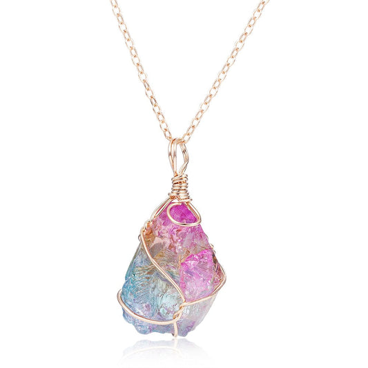 Rainbow Quartz Necklace Kristalmoon